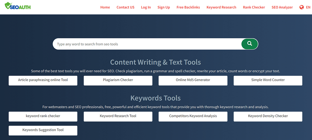 SEOAuth Tools