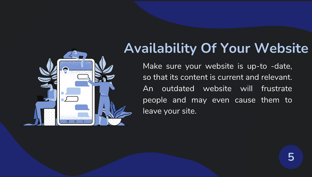 availability of your website